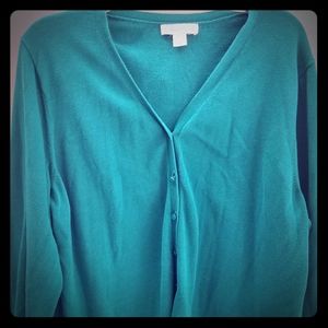 Green Cardigan Button up Sweater